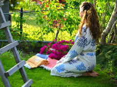 Kimono Blue Reef | Handprint – Lycian Wave